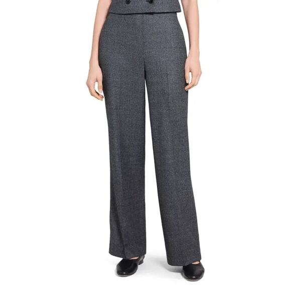 Theory Gray Wool Trousers Sz 10 $345 MSRP - Picture 1 of 7